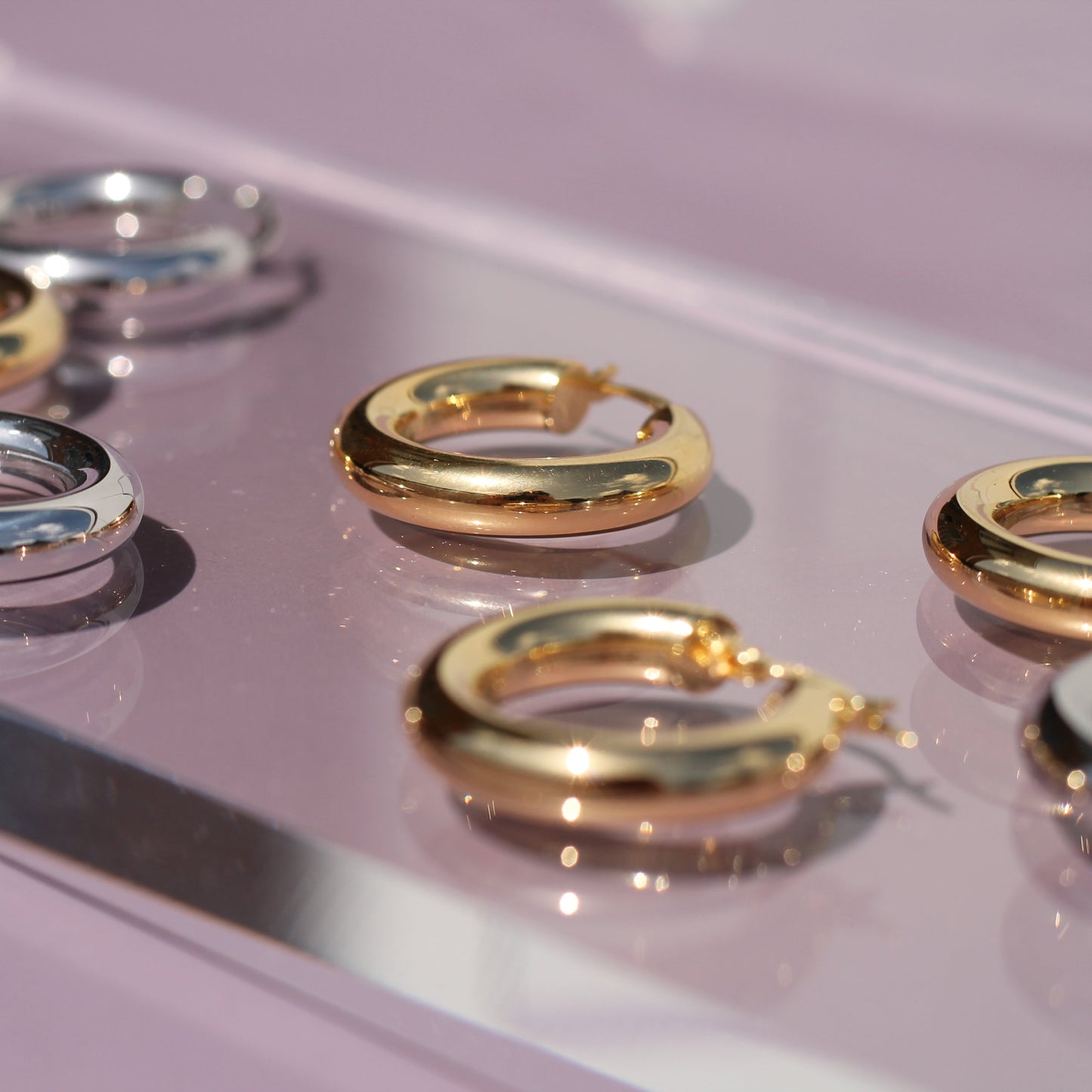 Aria hoops gold