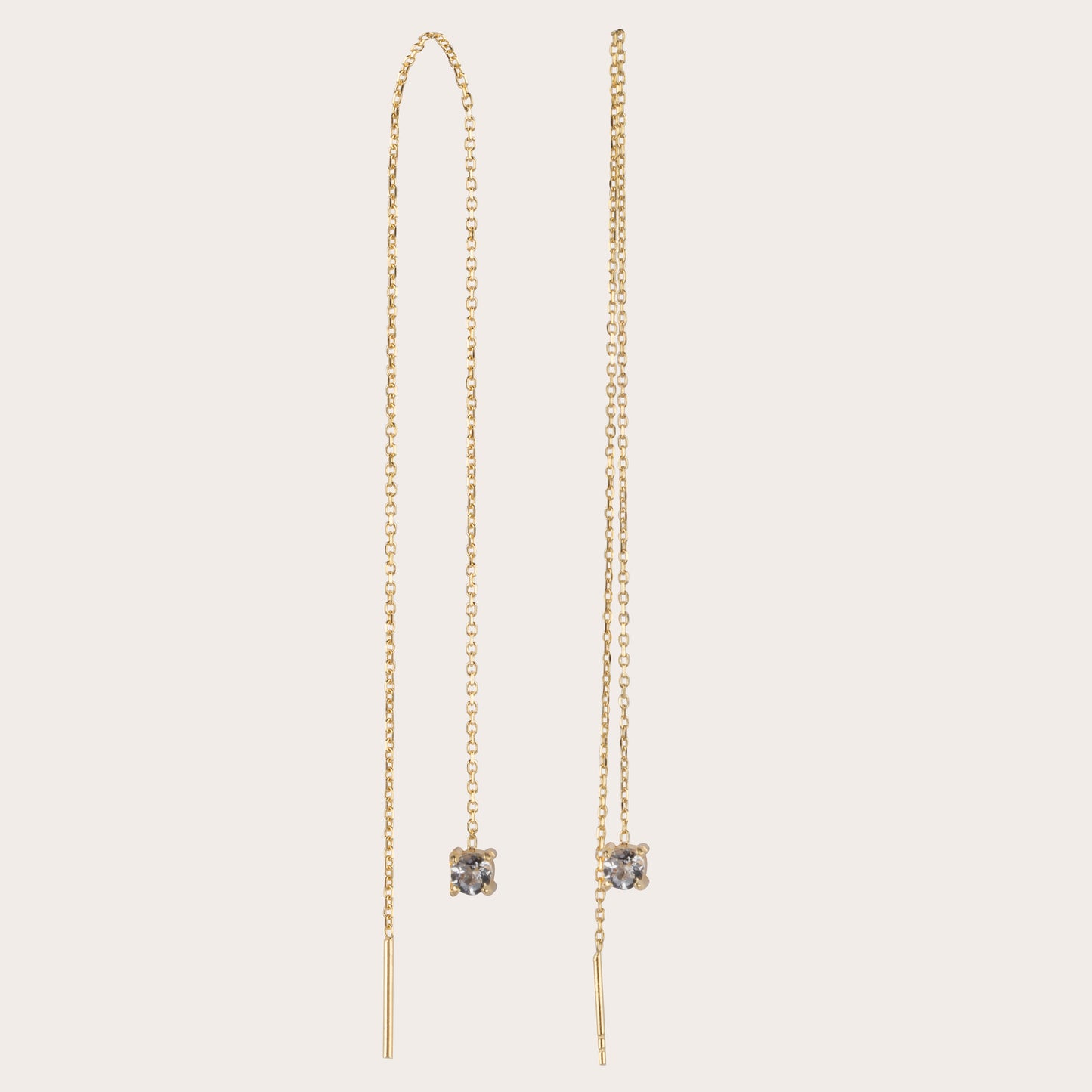 Asya white topaz earrings