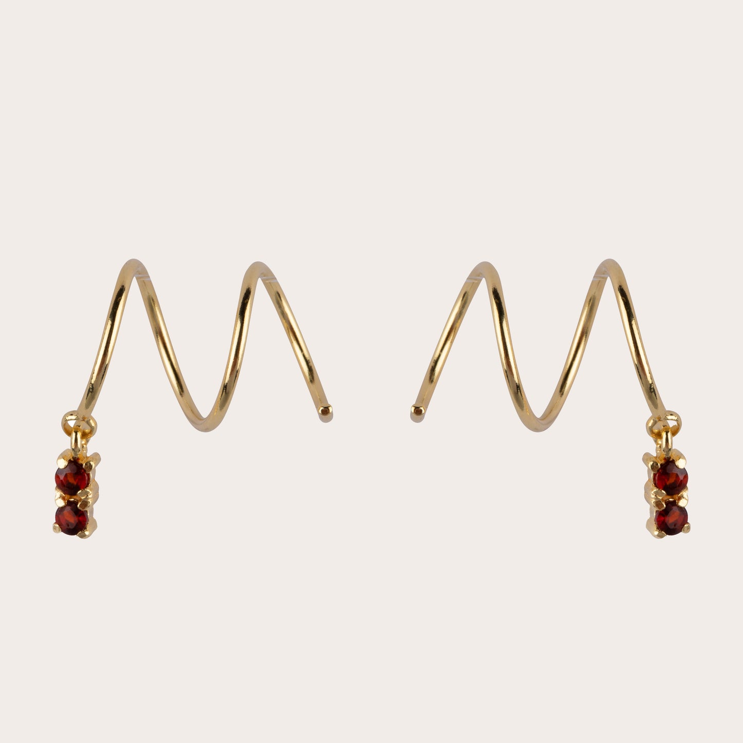 Rumi granaat oorbellen