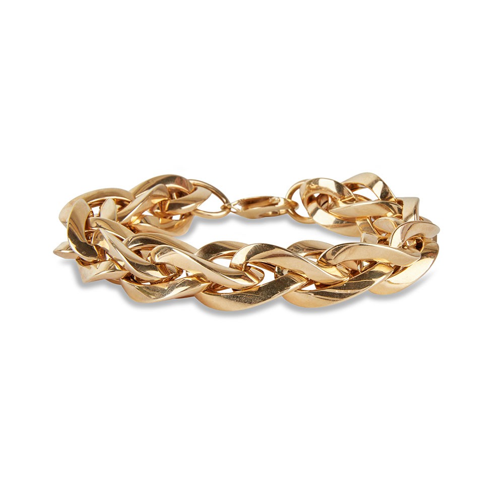 Bold bracelet 14ct gold