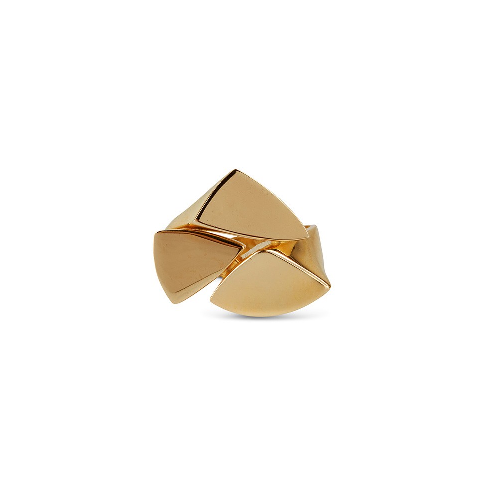 Triangle ring 14ct gold