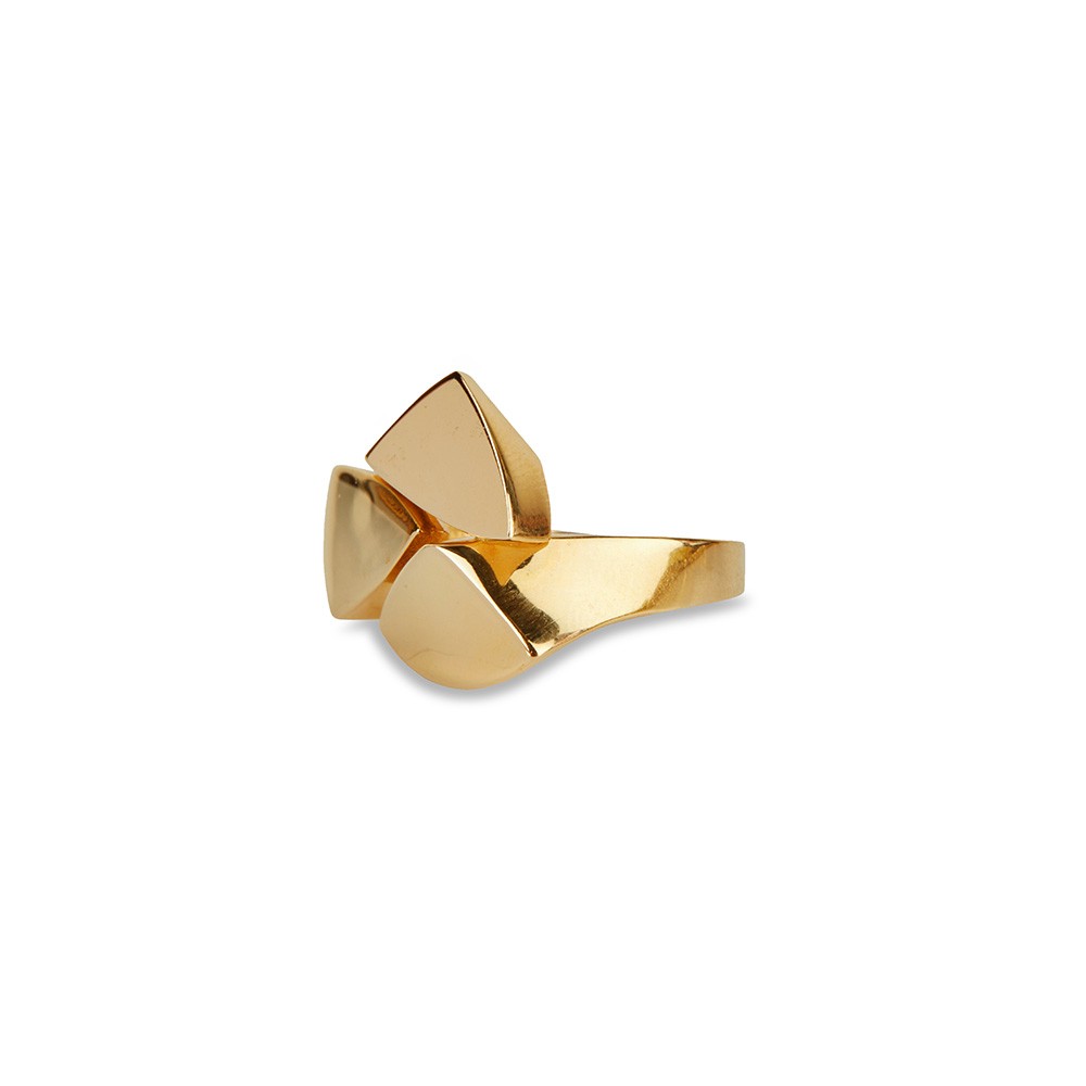 Triangle ring 14ct gold