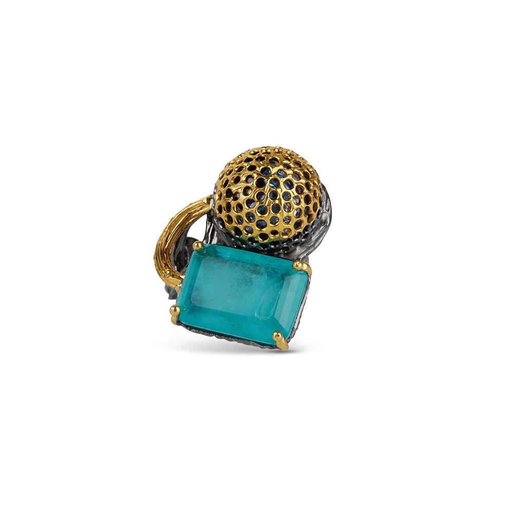 Blue Apatite ring