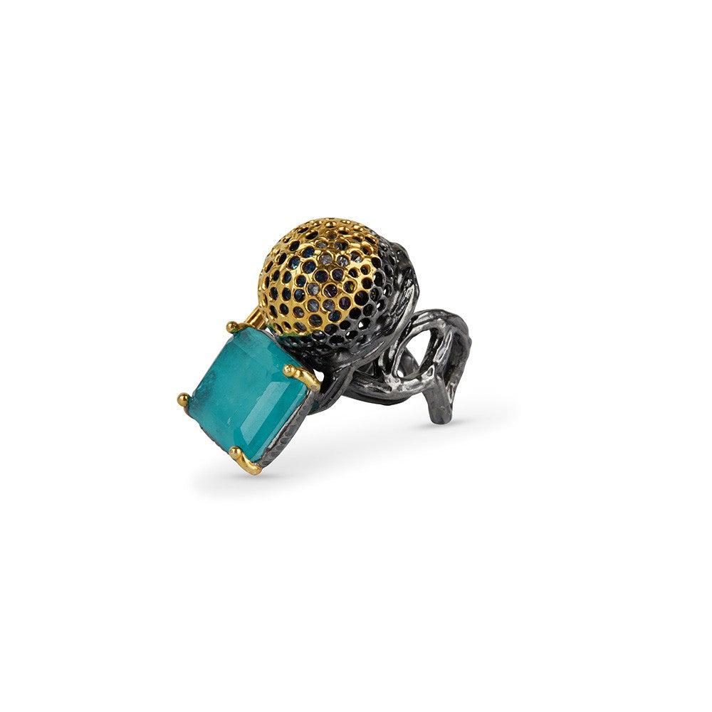 Blue Apatite ring