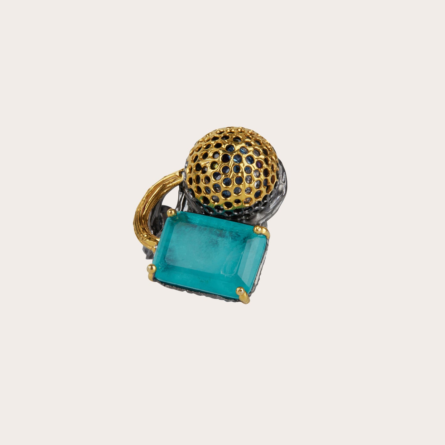 Blue Apatite ring