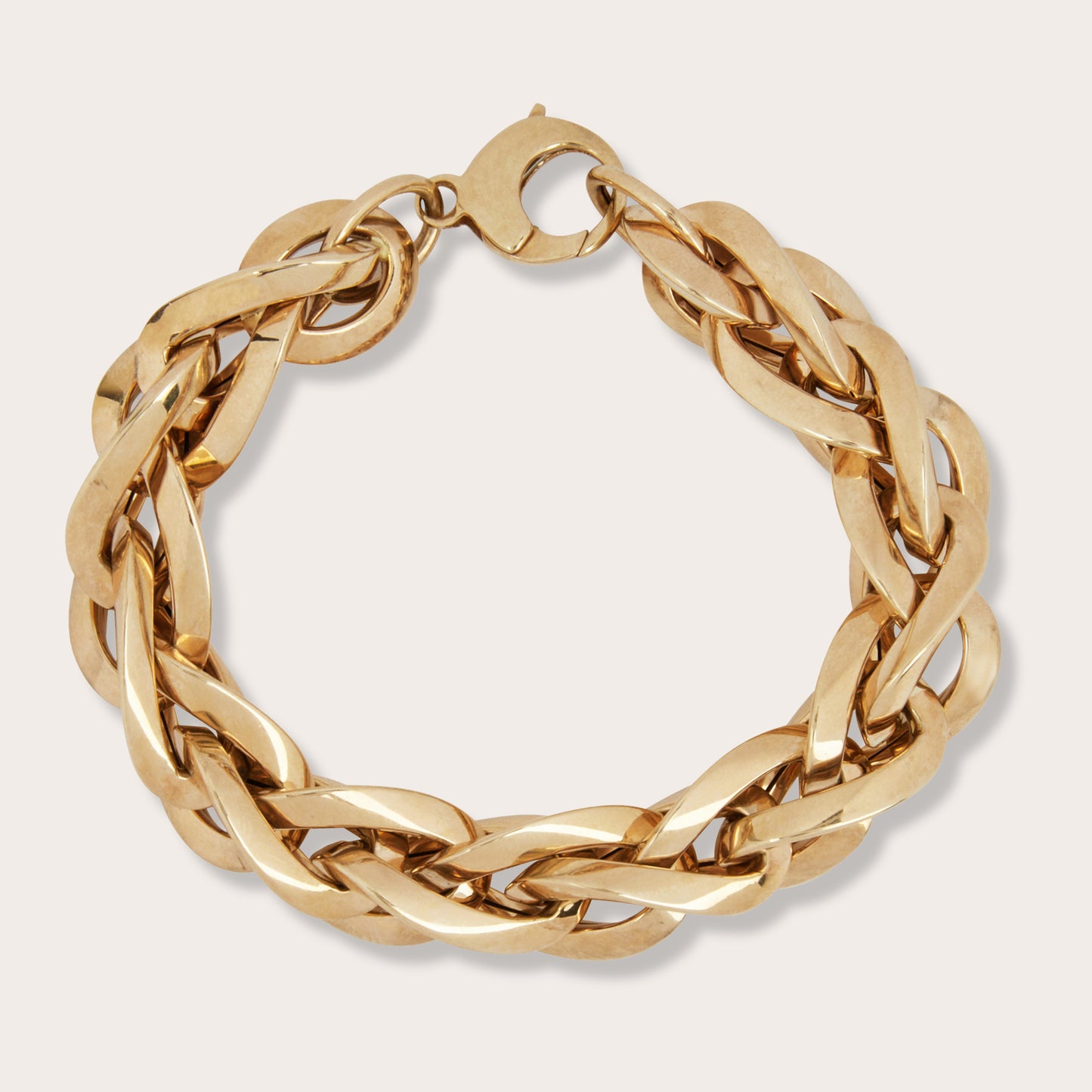 Bold bracelet 14ct gold