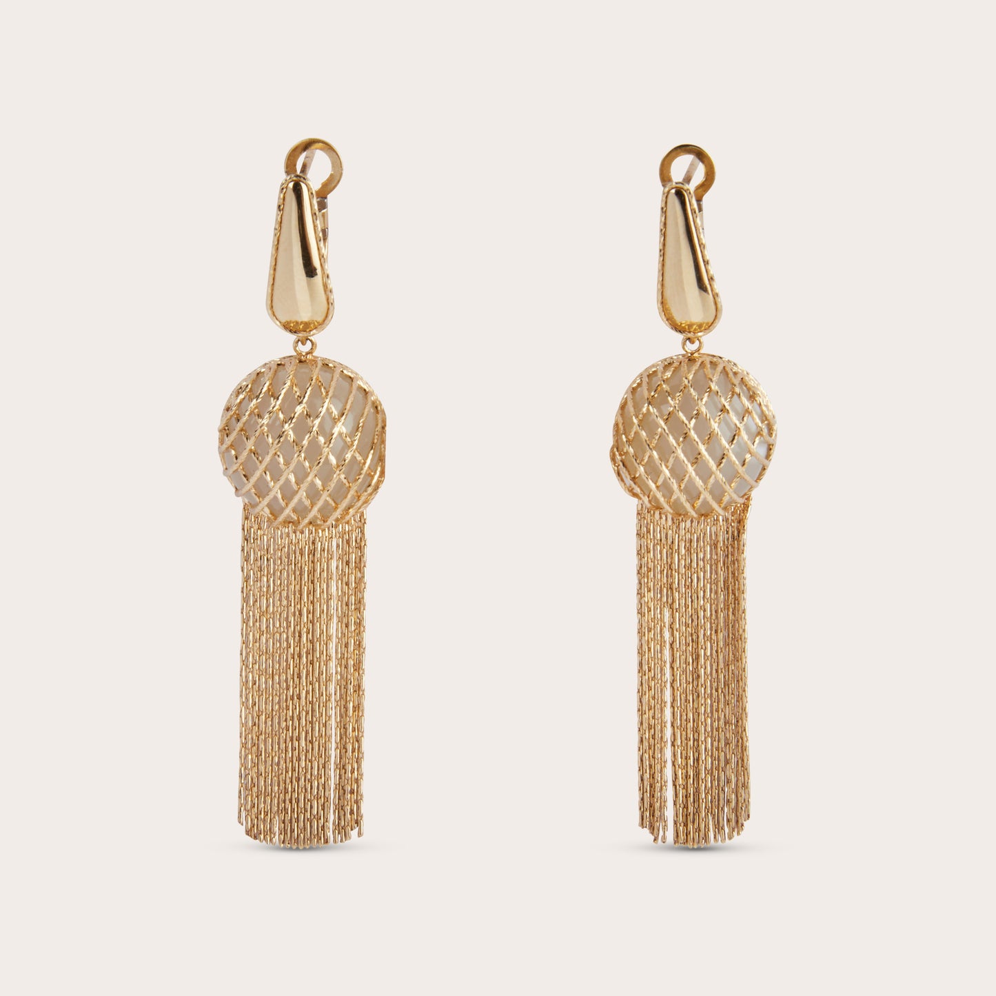 Chalcedony bold earrings 14ct gold
