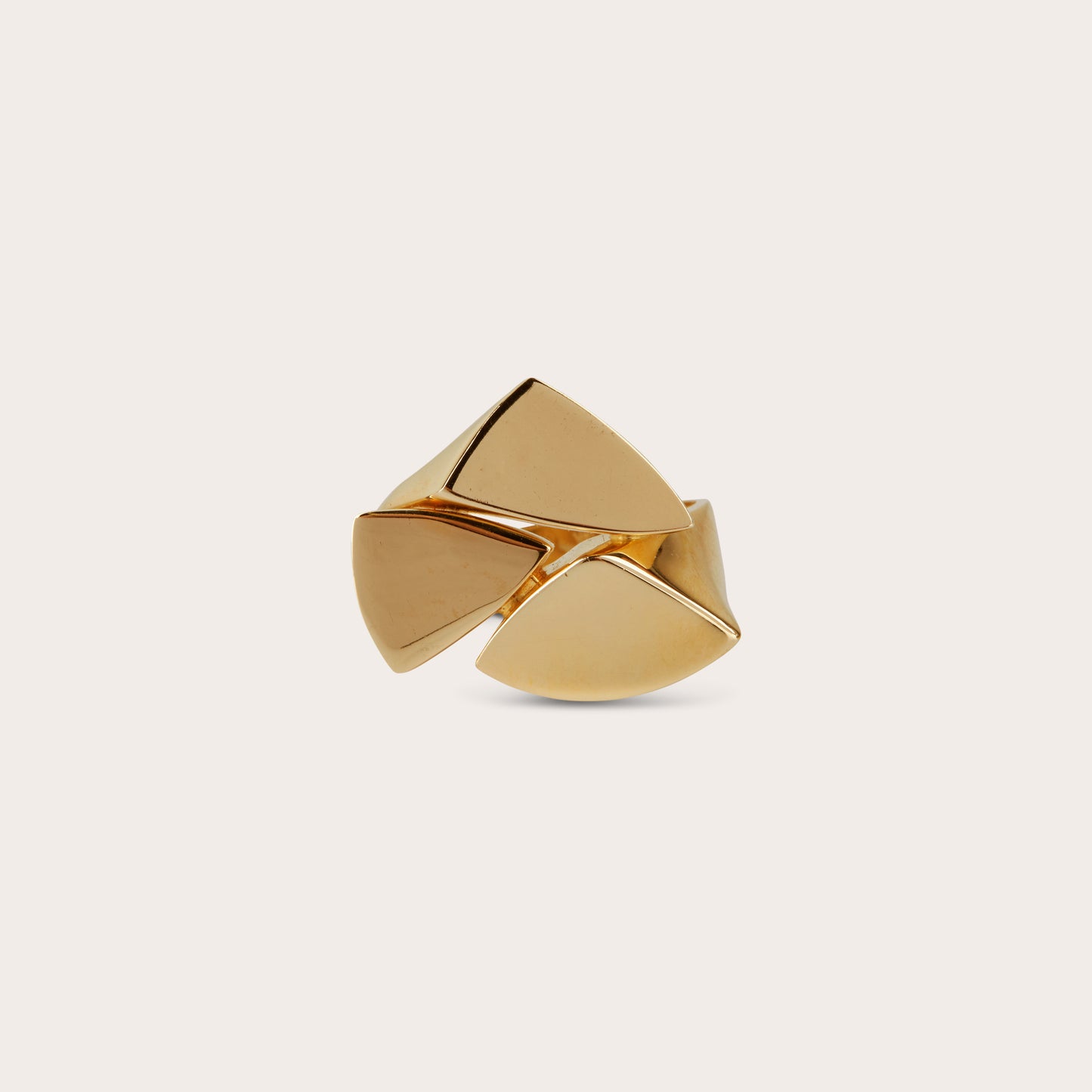 Triangle ring 14ct gold