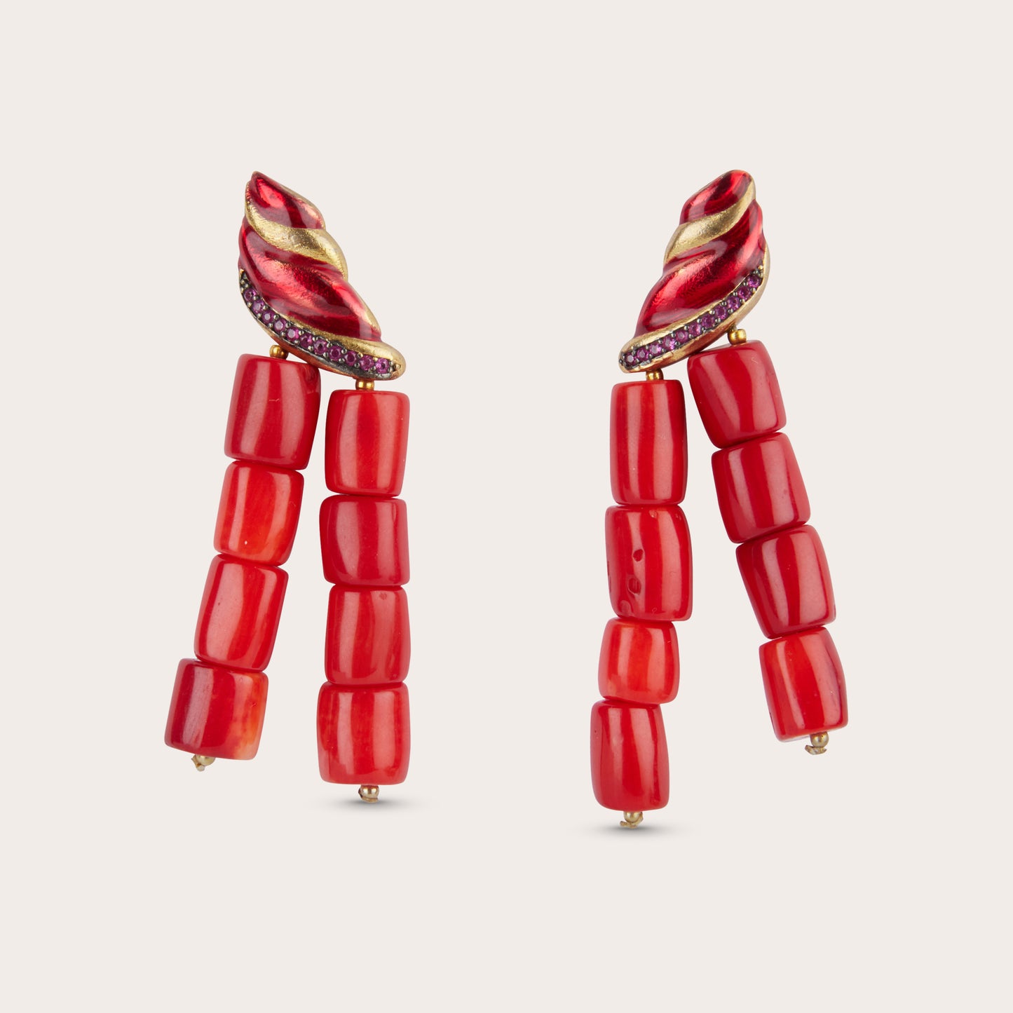 Coral earrings