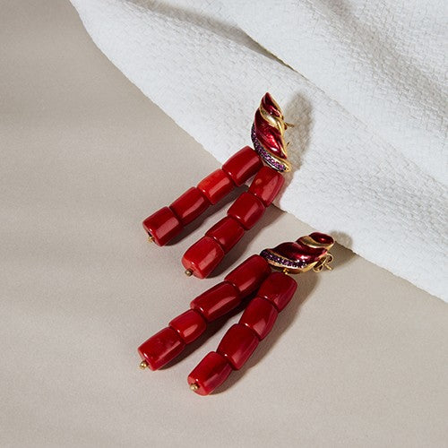 Coral earrings