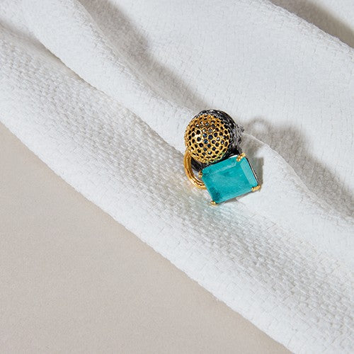 Blue Apatite ring