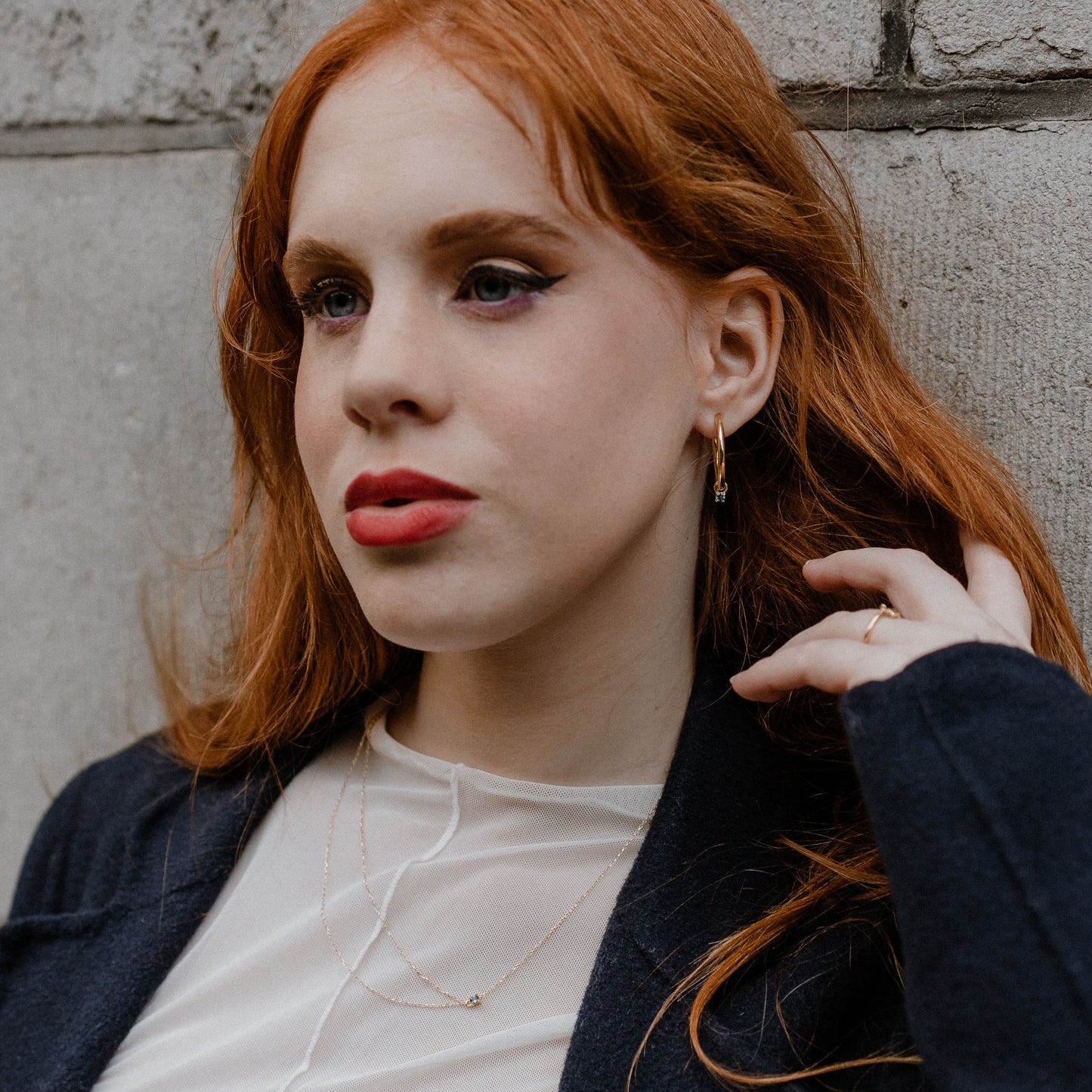 Livia Londen topaas creolen