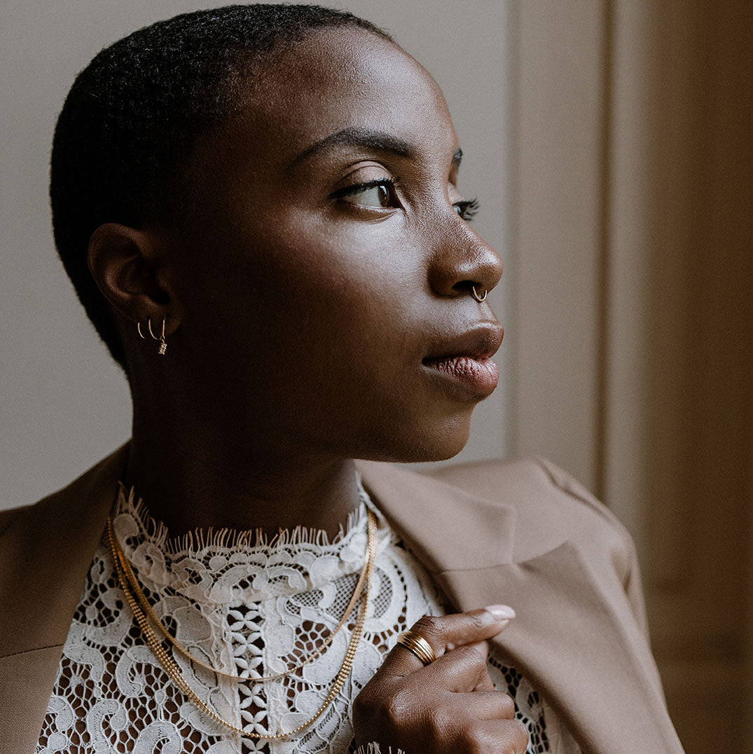 Rumi white topaas earrings