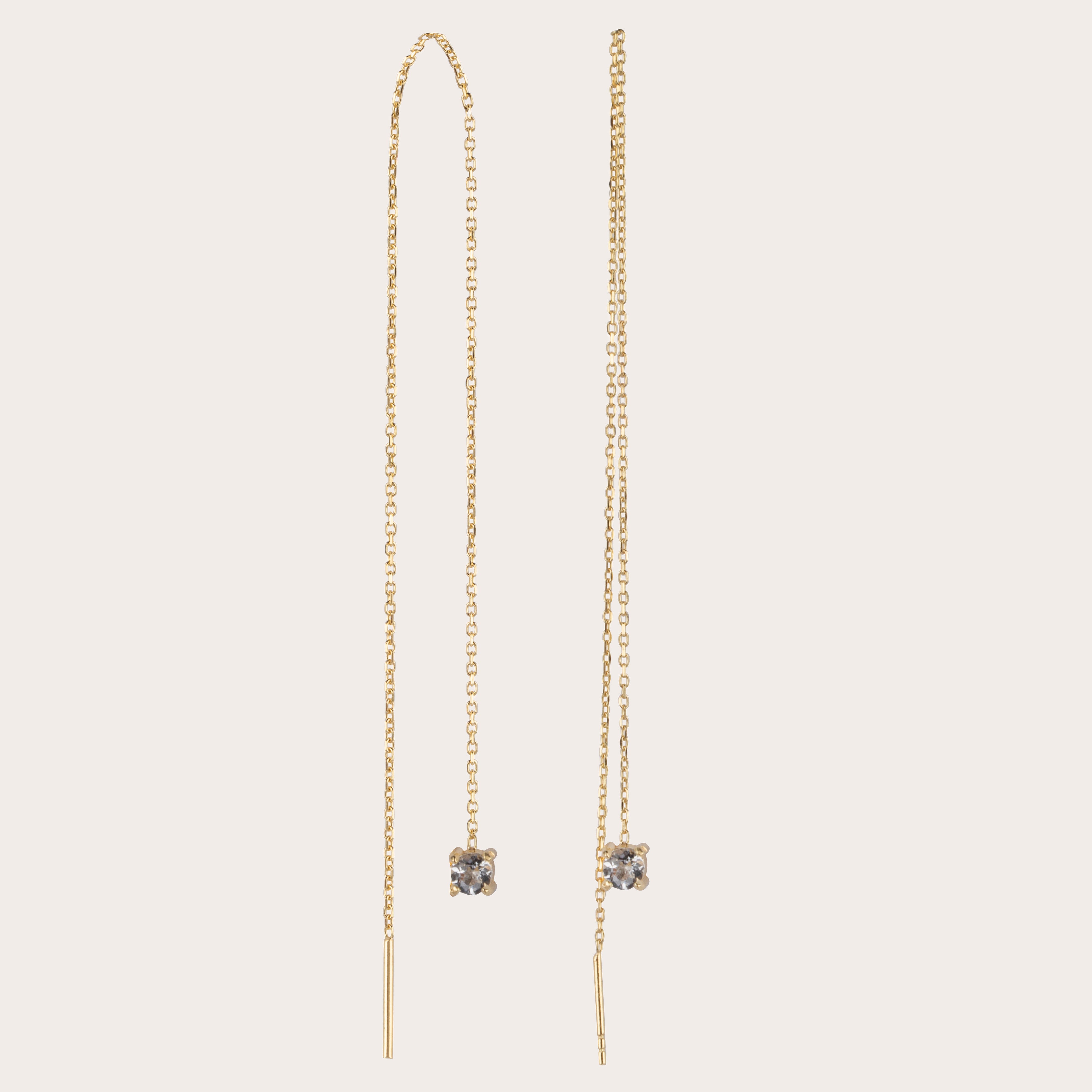 Asya white topaz earrings