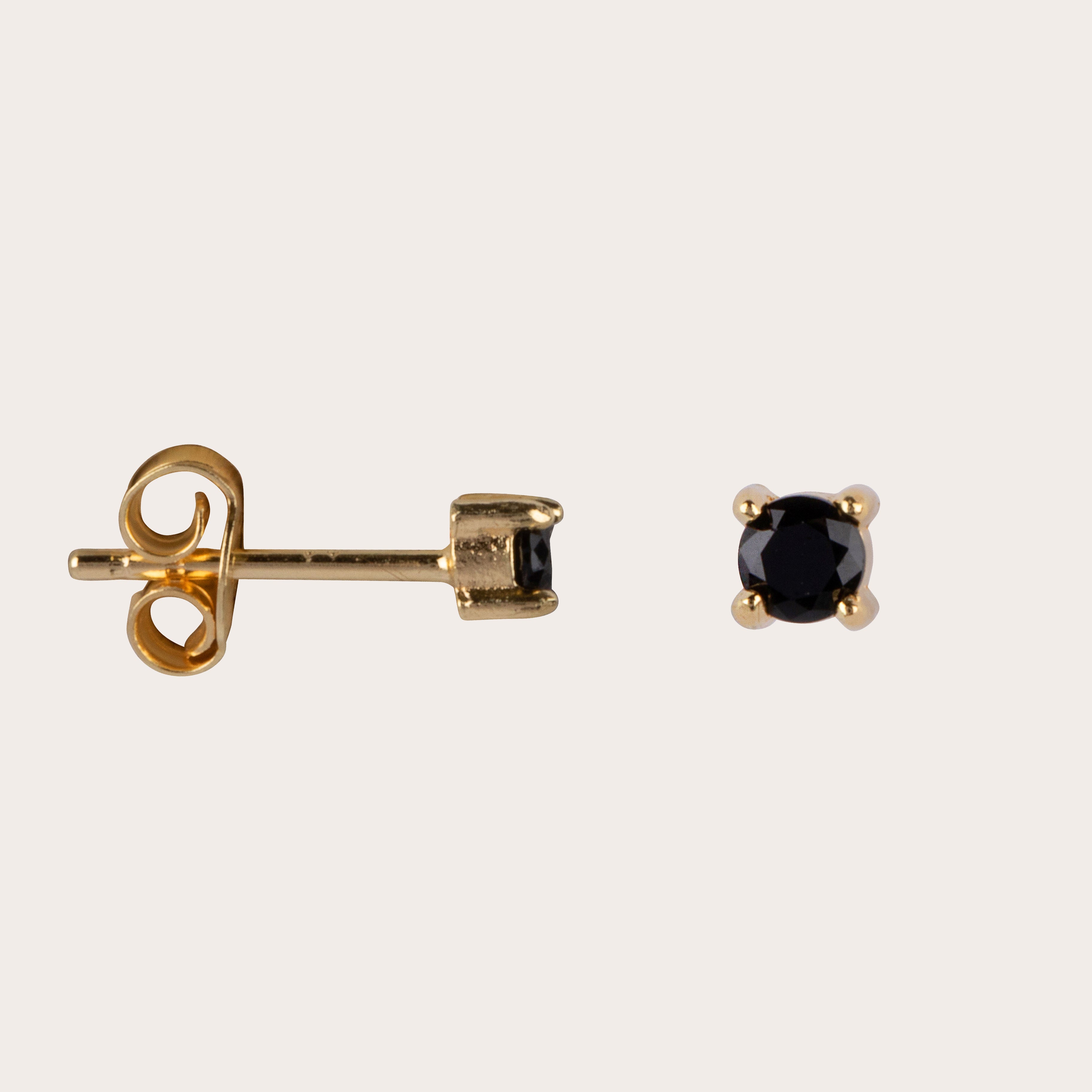Lina black spinel studs