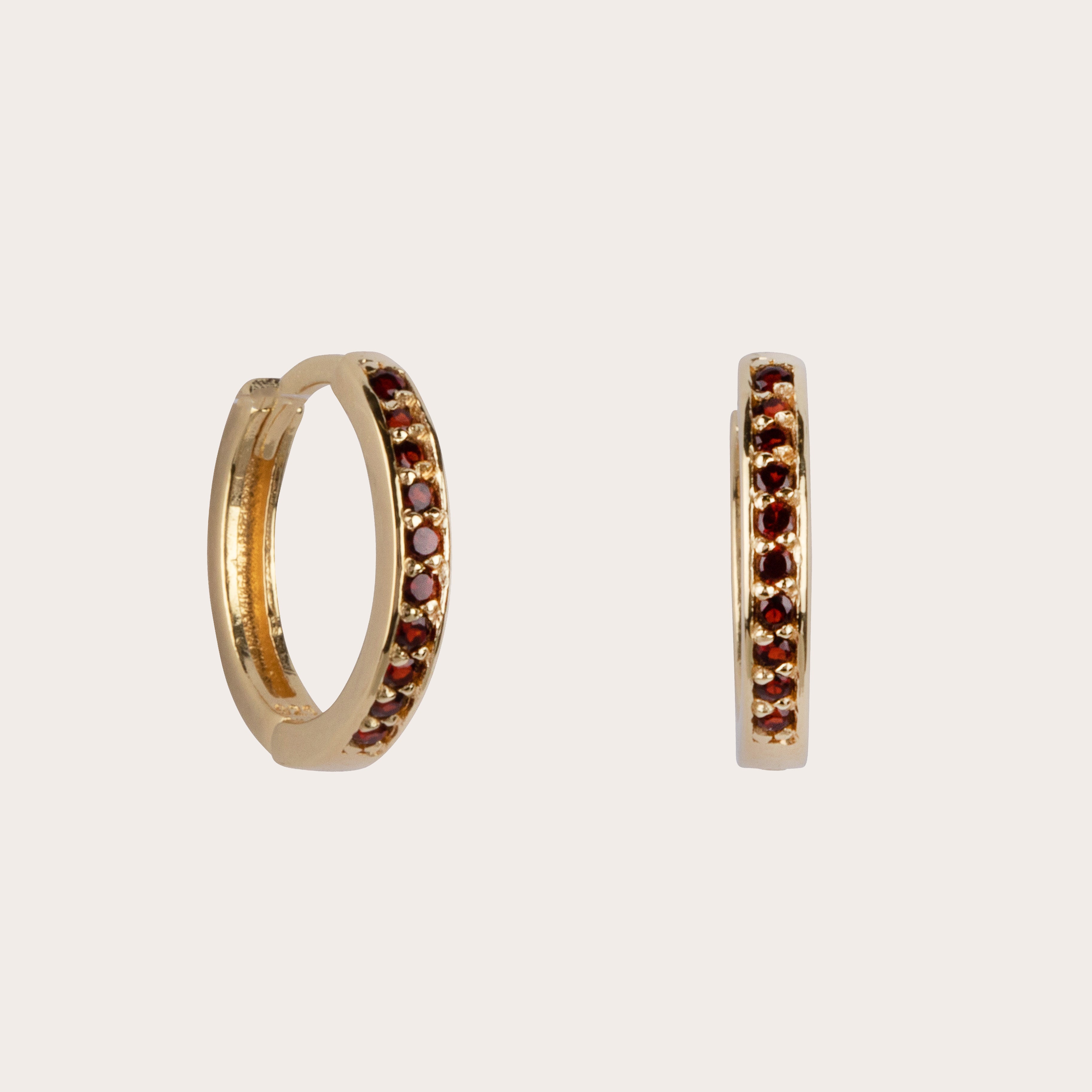 Odyssey garnet hoops