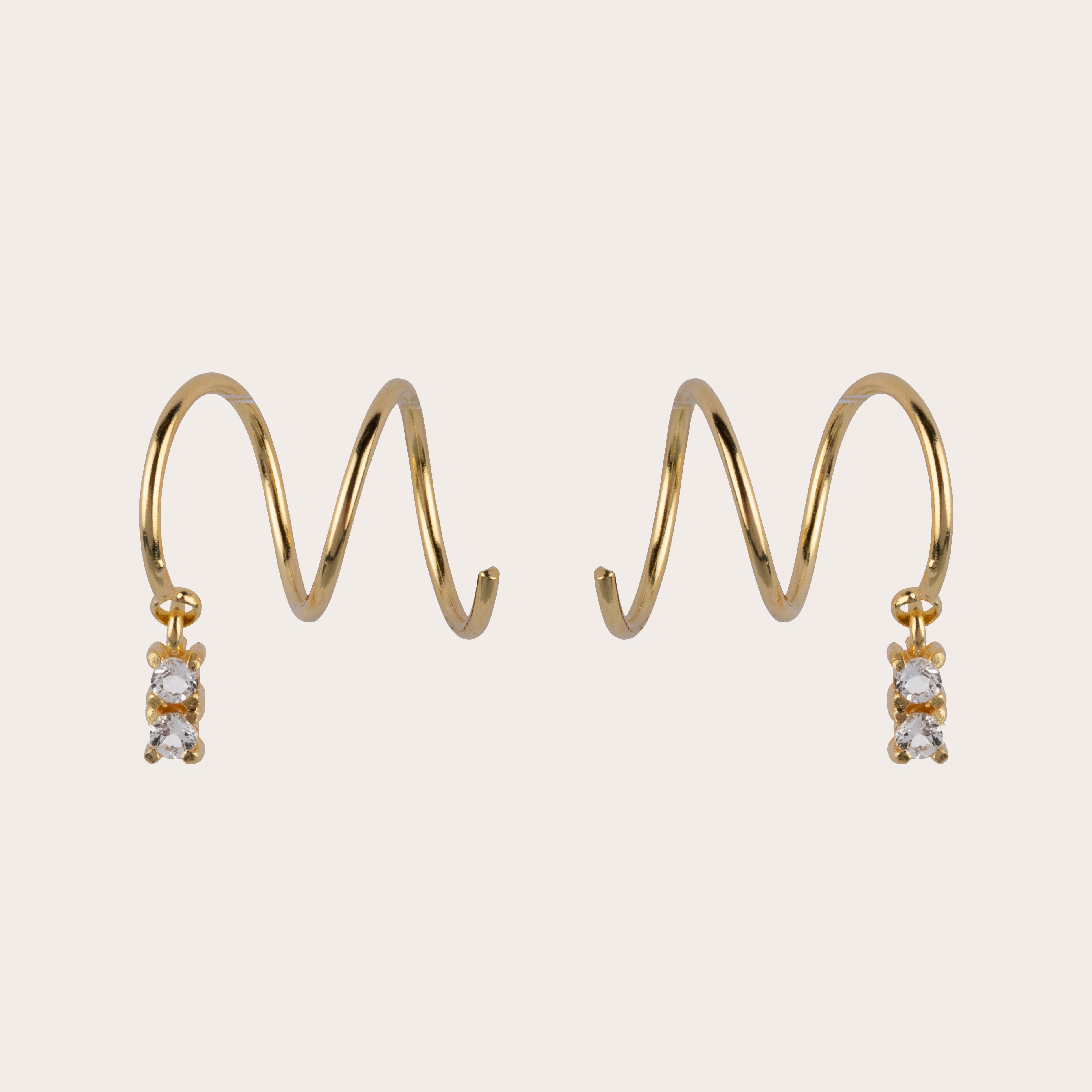 Rumi white topaas earrings