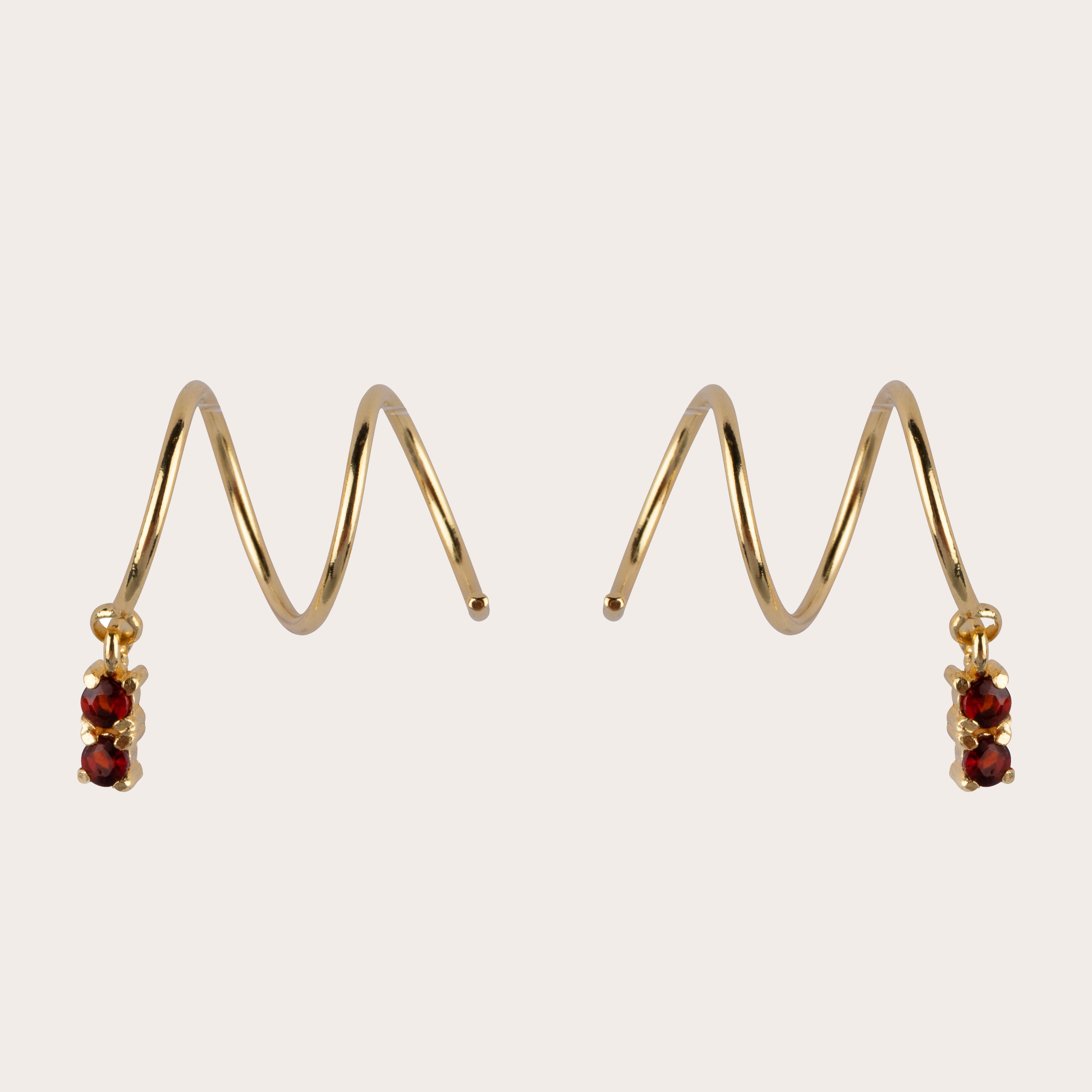Rumi garnet earrings