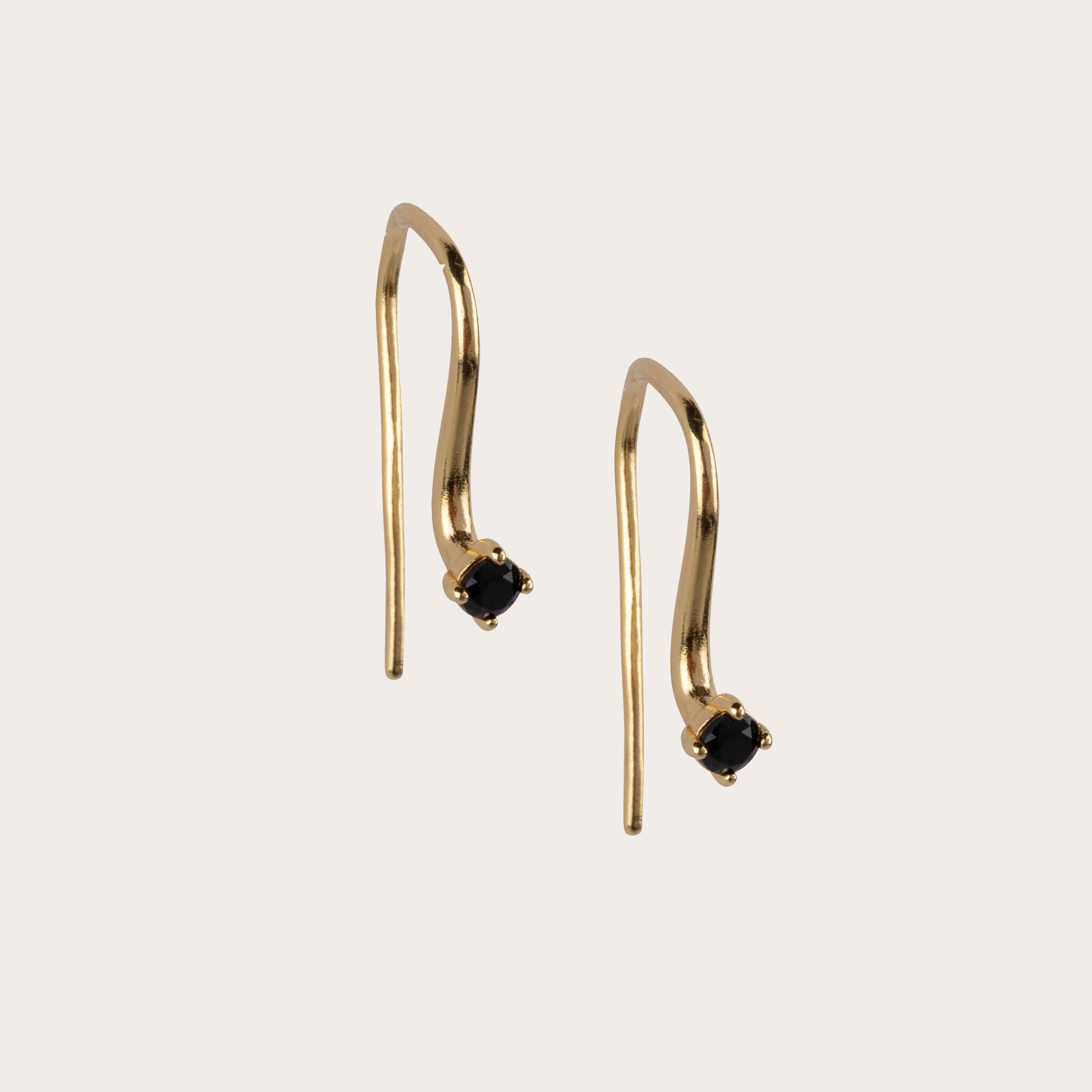 Serendipity black spinel earring