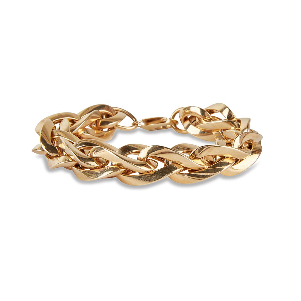 Bold bracelet 14ct gold