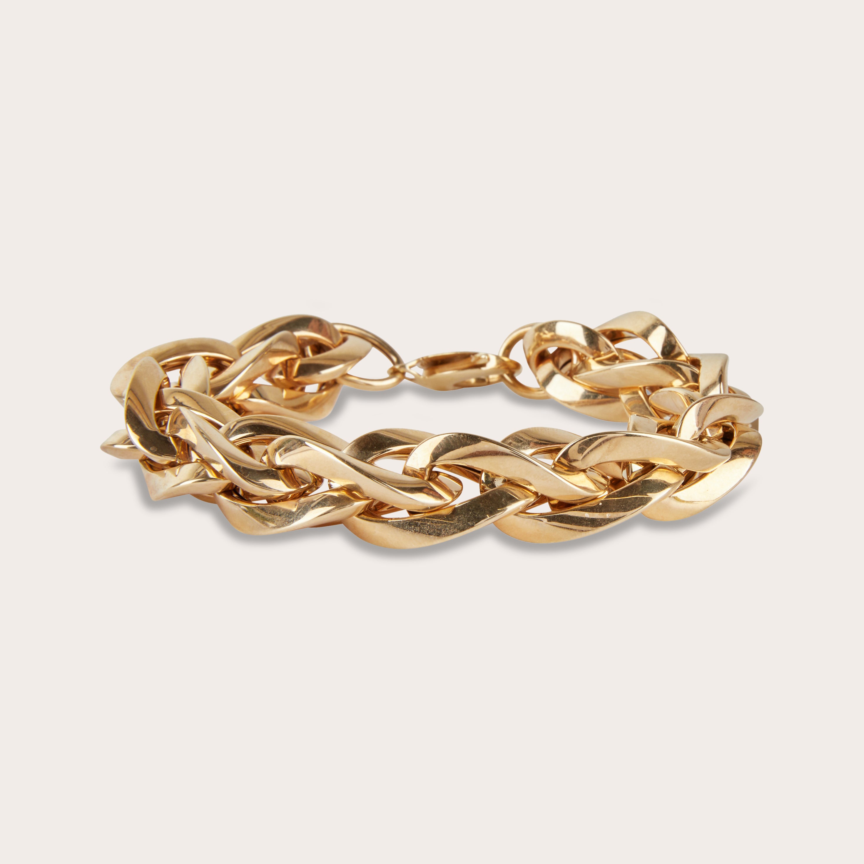 A Continental 14ct gold bracelet with 'J' pendant