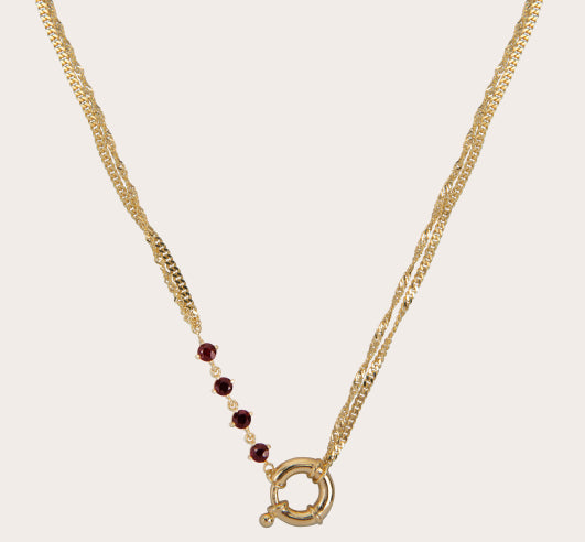 Maeve garnet necklace