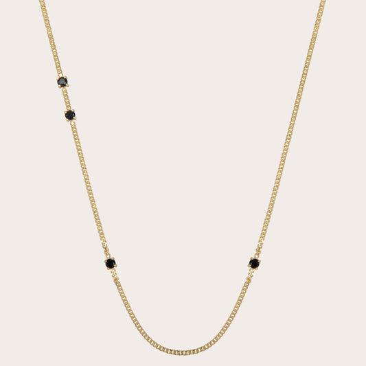 Gemma black spinel necklace