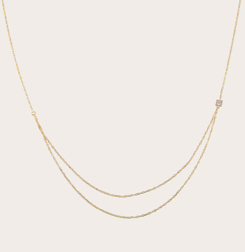 Elodie white topaz necklace